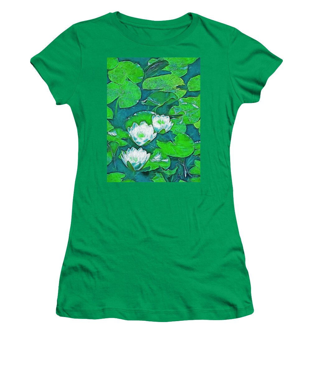 Pond Women's T-Shirt featuring the photograph Pond Lily 2 by Pamela Cooper