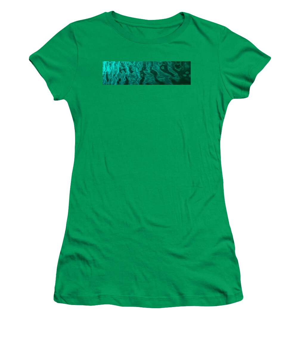 Emerald Women's T-Shirt featuring the digital art The Emerald Wave by Steven Robiner