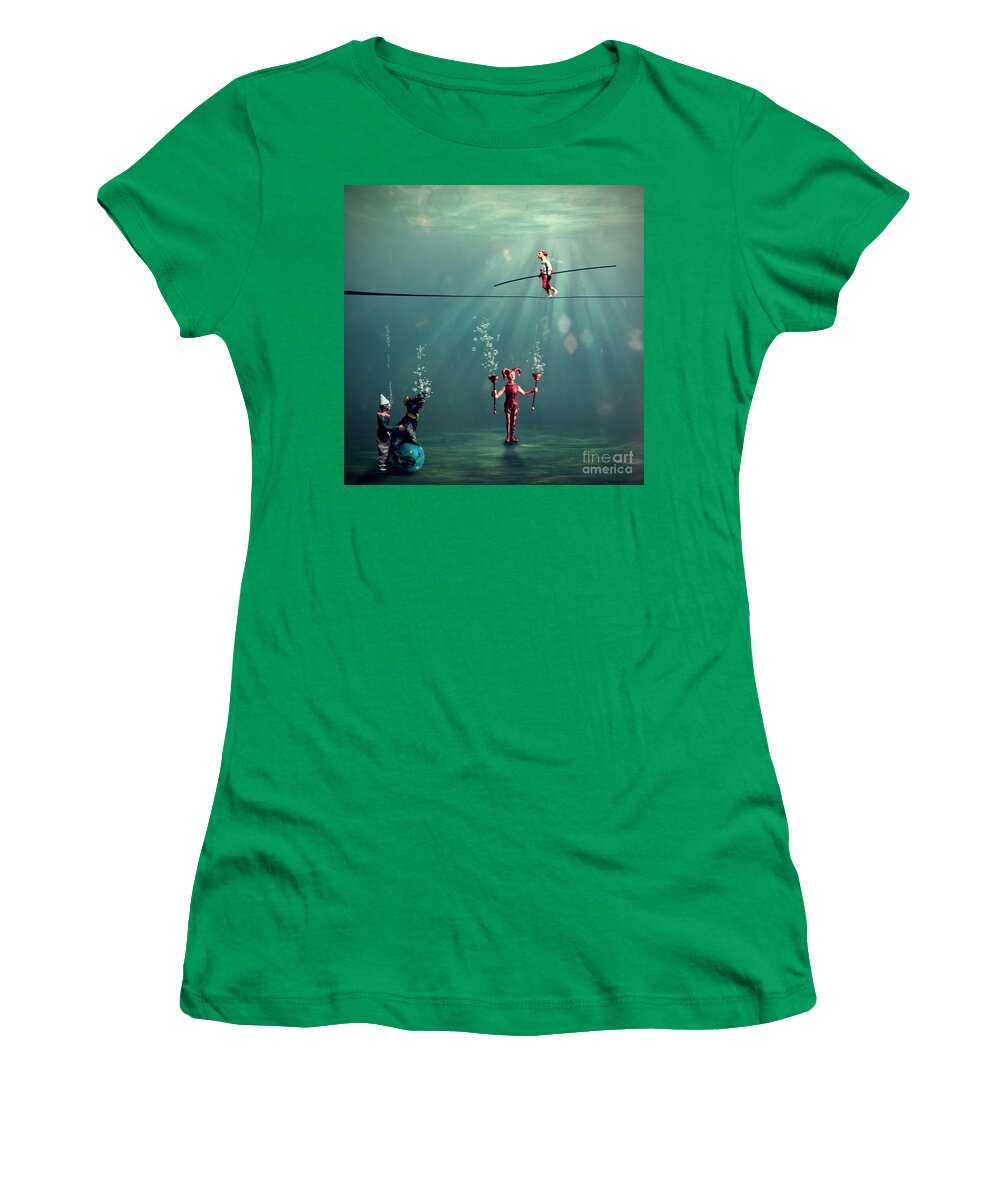 Underwater Women's T-Shirt featuring the photograph The Secret Venetian Circus by Martine Roch