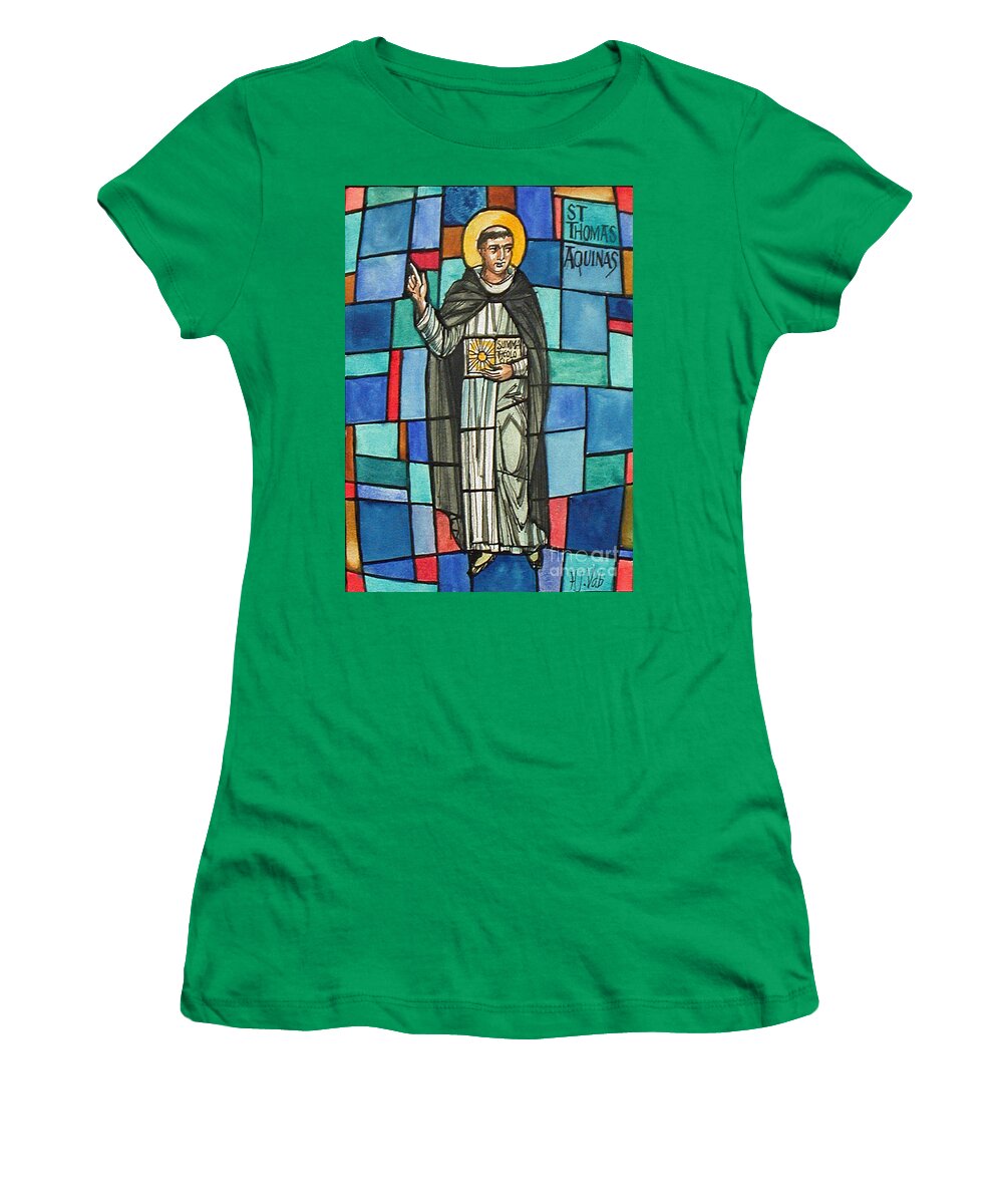 History Women's T-Shirt featuring the photograph Thomas Aquinas Italian Philosopher by Photo Researchers