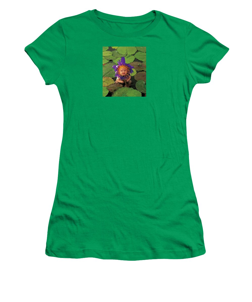 Flower Women's T-Shirt featuring the photograph Tayla as a Waterlily by Anne Geddes