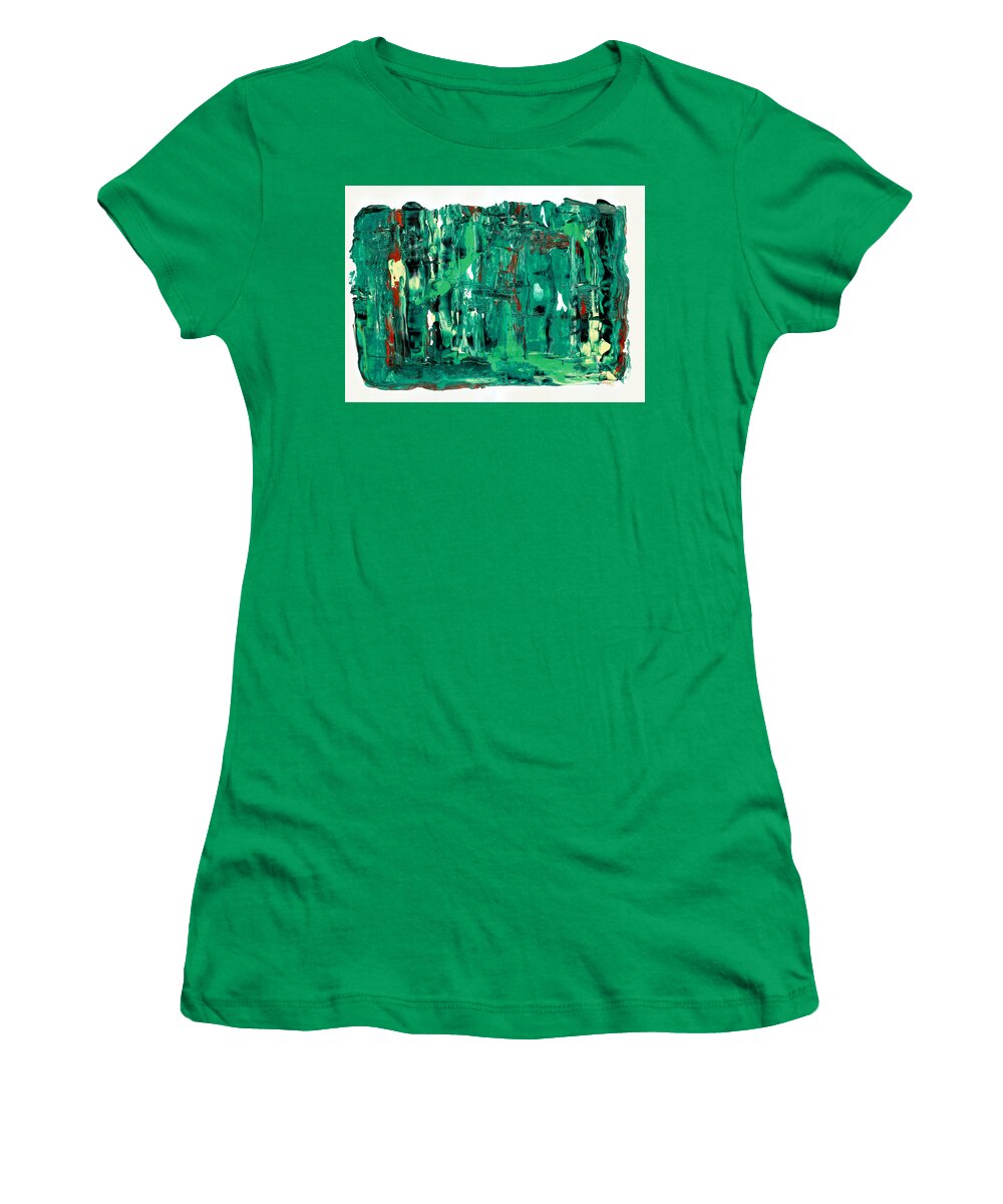 Gamma51 Women's T-Shirt featuring the painting Gamma #51 Abstract by Sensory Art House