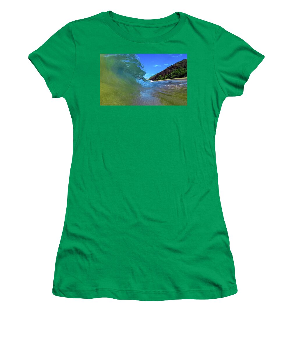 Maui Women's T-Shirt featuring the photograph Big Beach Swell by Chris Spencer