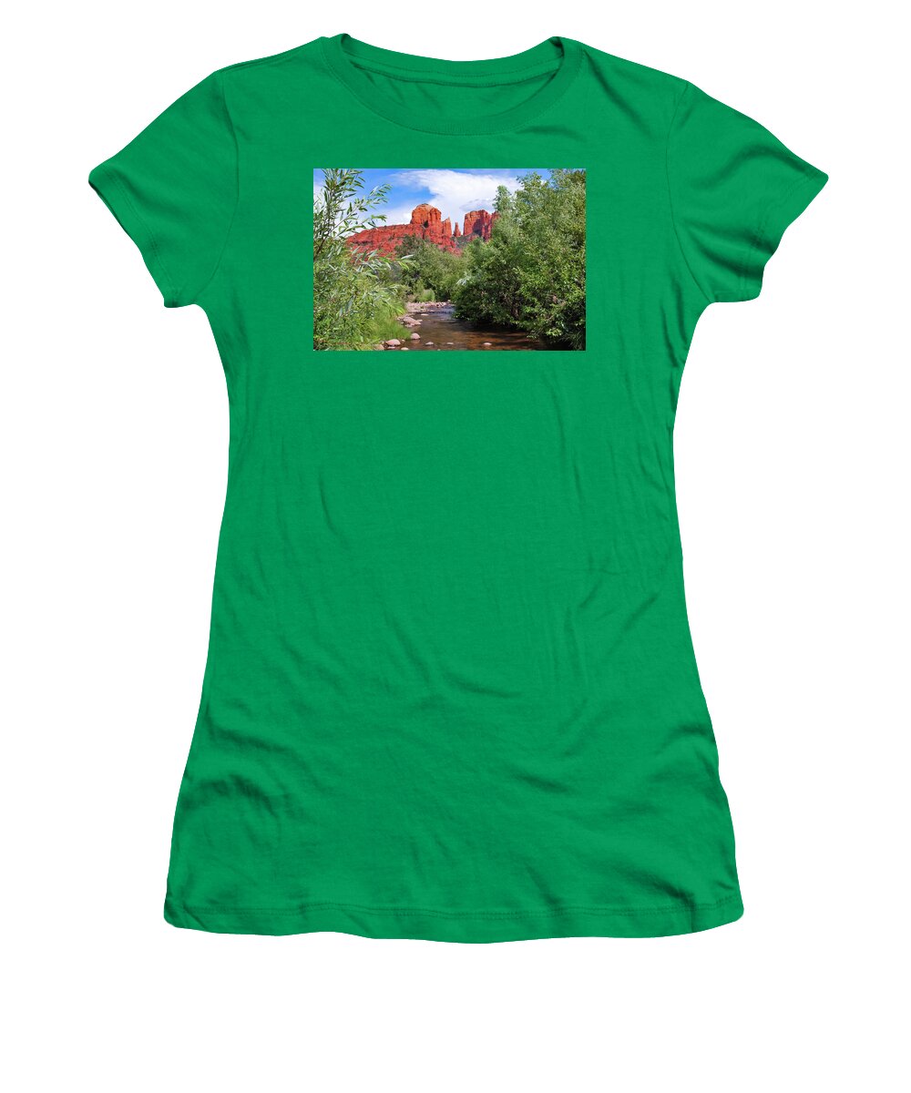 Sedona Women's T-Shirt featuring the photograph Cathedral Point - Sedona Arizona by Gregory Ballos