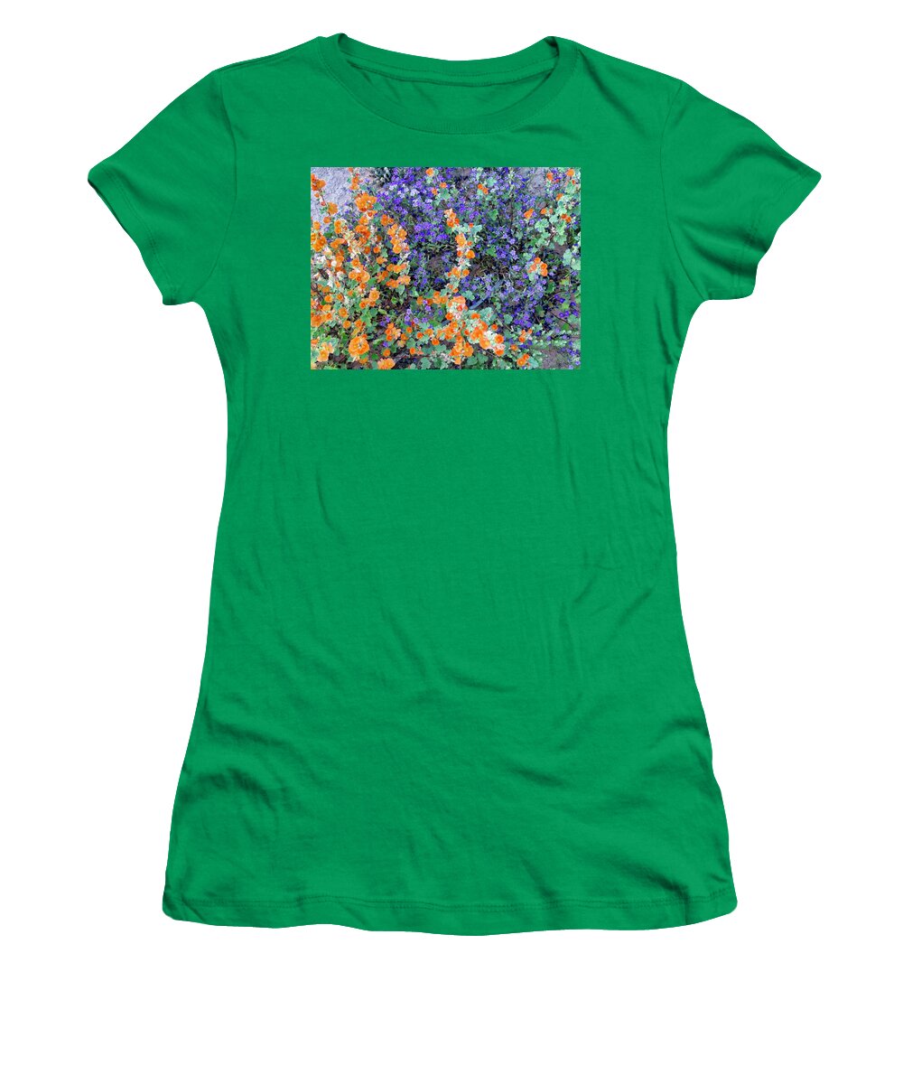 Arizona Women's T-Shirt featuring the photograph Desert Wildflowers 2 by Judy Kennedy
