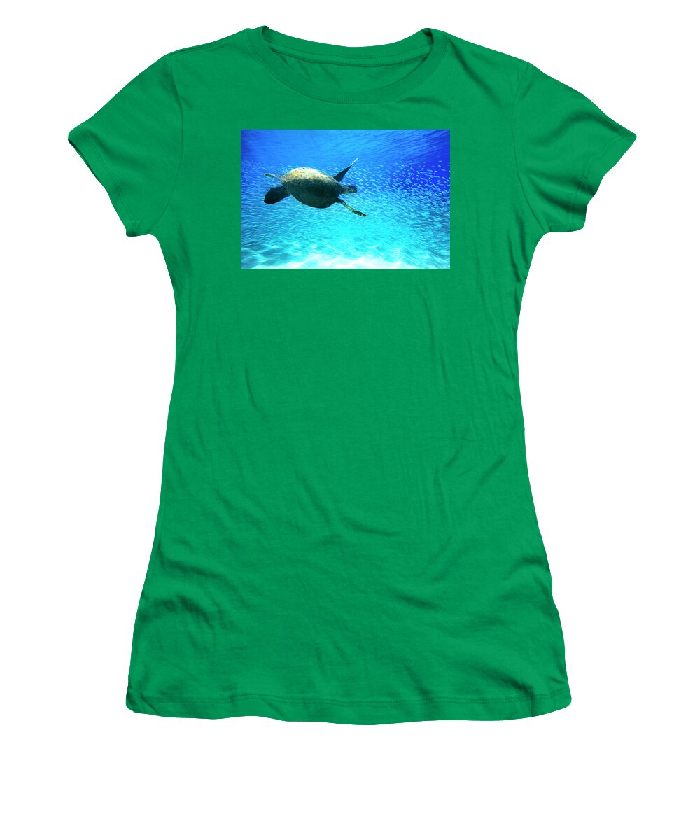 Sea Women's T-Shirt featuring the photograph Fish Swoop by Sean Davey