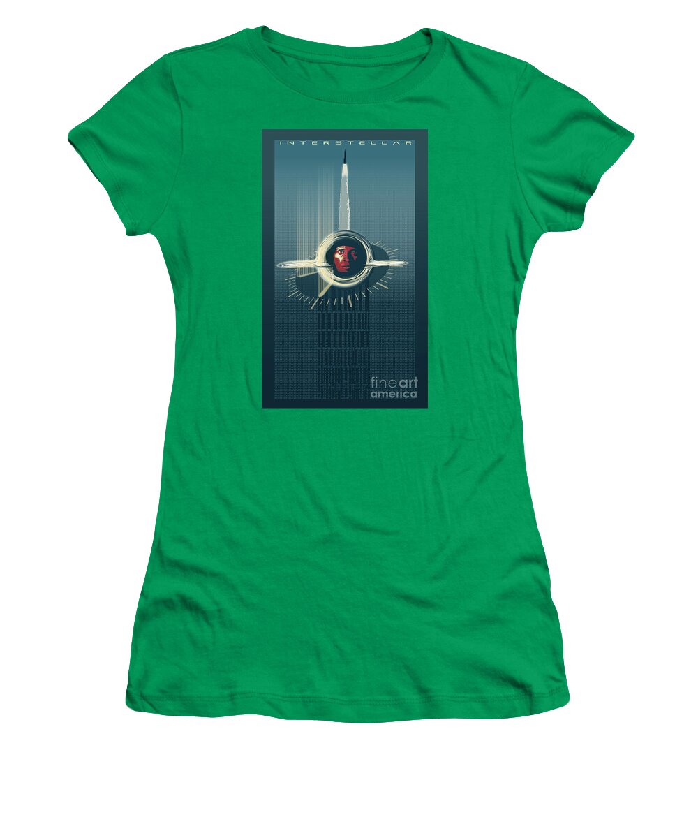 Interstellar Women's T-Shirt featuring the painting Interstellar by Sassan Filsoof