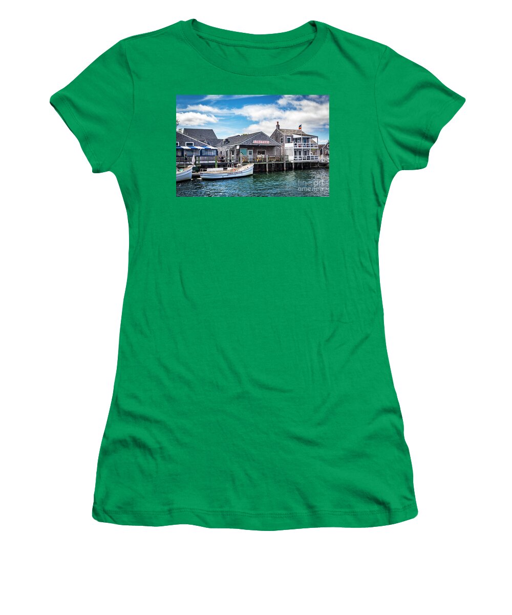 Nantucket Women's T-Shirt featuring the photograph Nantucket Harbor Series 7126 by Carlos Diaz