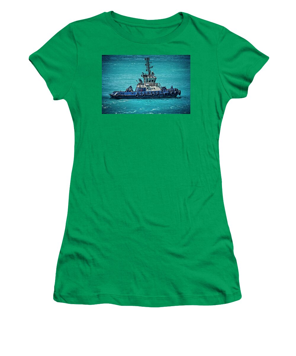 Boat Women's T-Shirt featuring the photograph Salvage Tug Boat by Pheasant Run Gallery