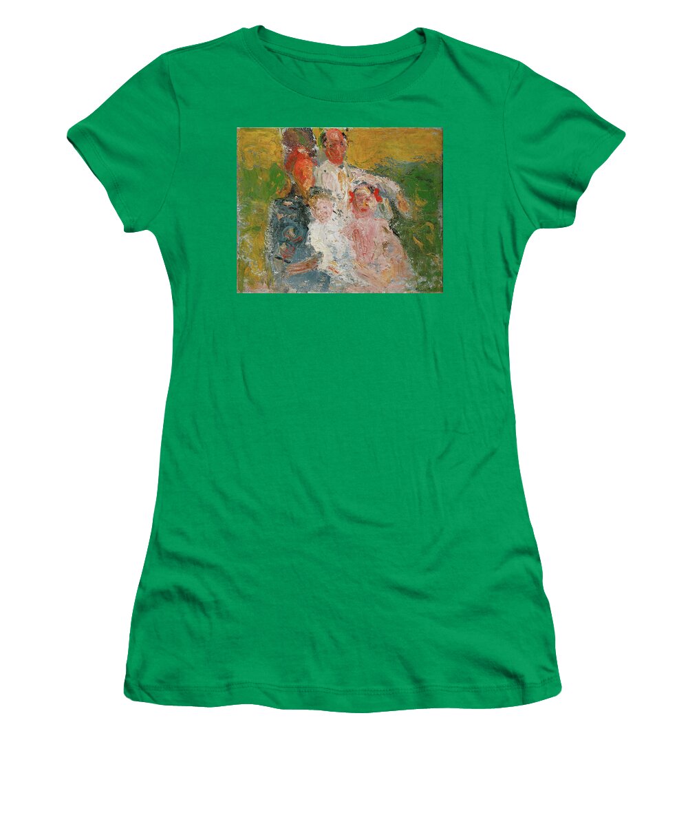 Arnold Schoenberg Women's T-Shirt featuring the painting The Schoenberg Family. by Richard Gerstl