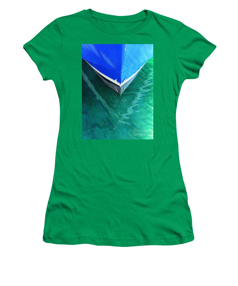 Blue Women's T-Shirt featuring the photograph Three at the Vee by Diana Rajala
