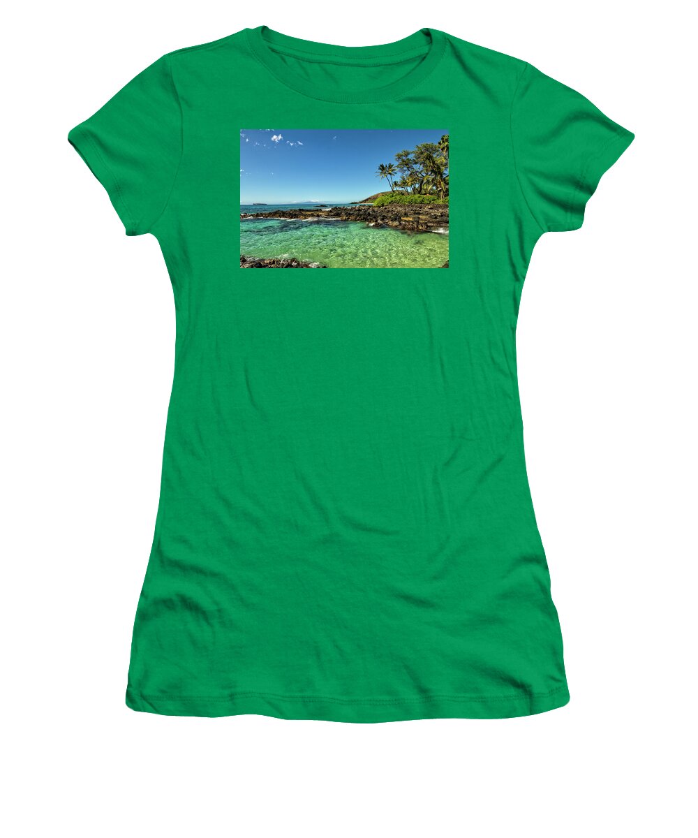 Hawaii Coves Women's T-Shirt featuring the photograph Paako Cove #1 by Chris Spencer