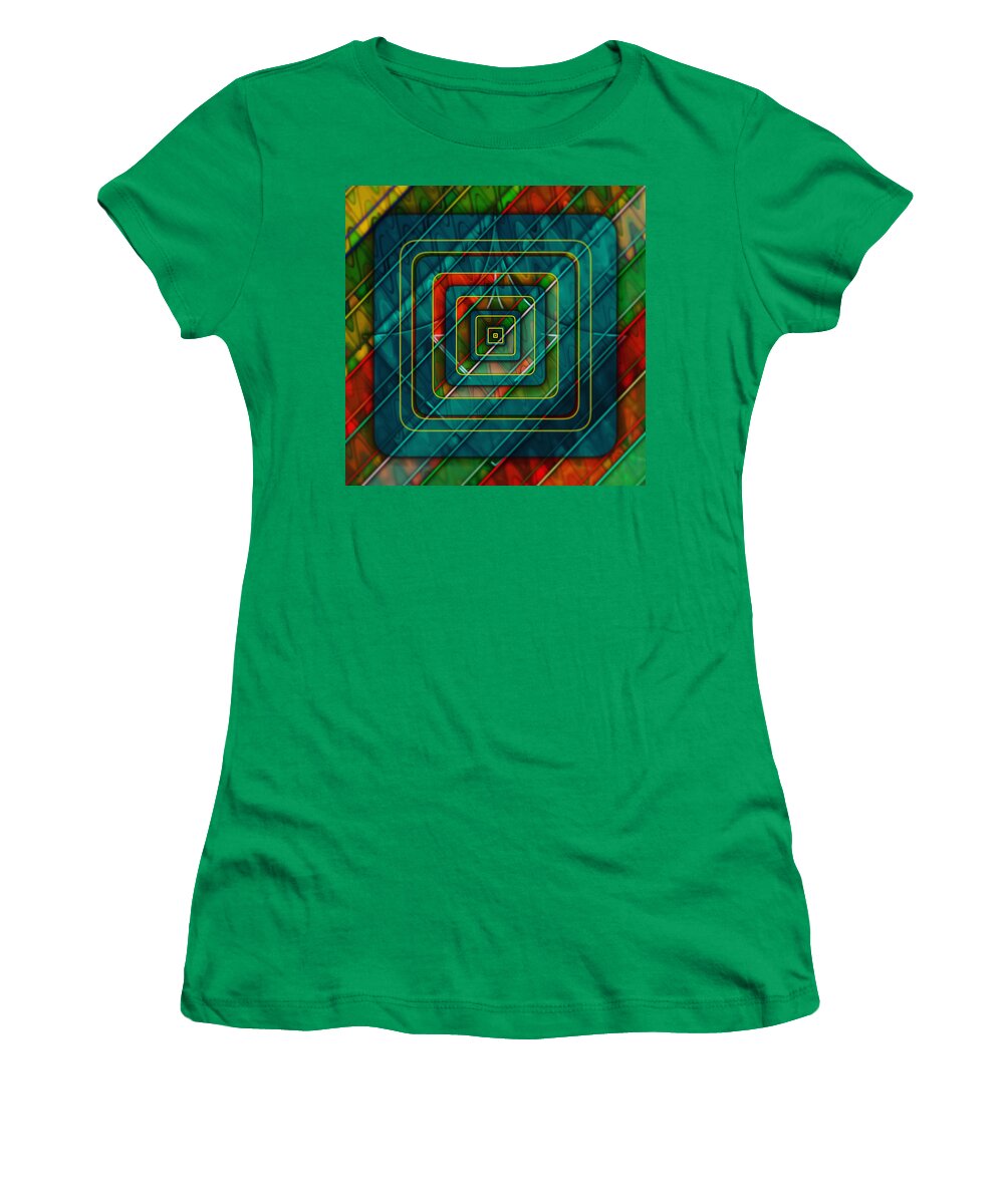 Abstract Women's T-Shirt featuring the digital art Pattern 26 by Marko Sabotin
