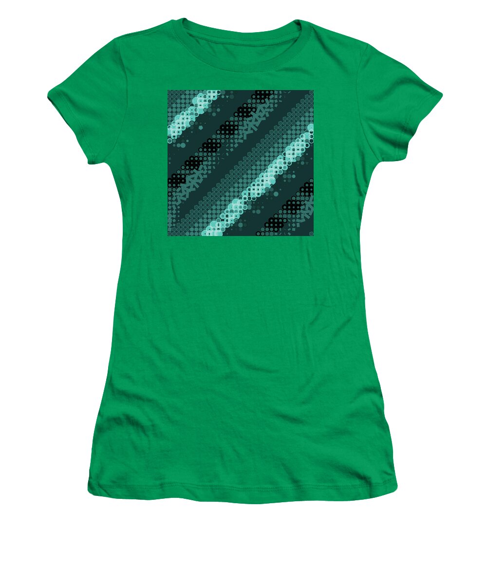 Abstract Women's T-Shirt featuring the digital art Pattern 42 by Marko Sabotin