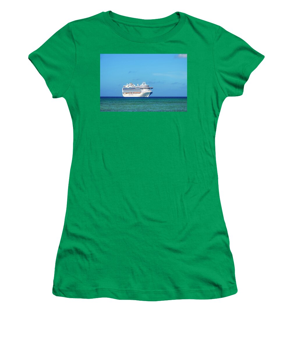 Cruise Women's T-Shirt featuring the photograph Ruby Princess #1 by AE Jones