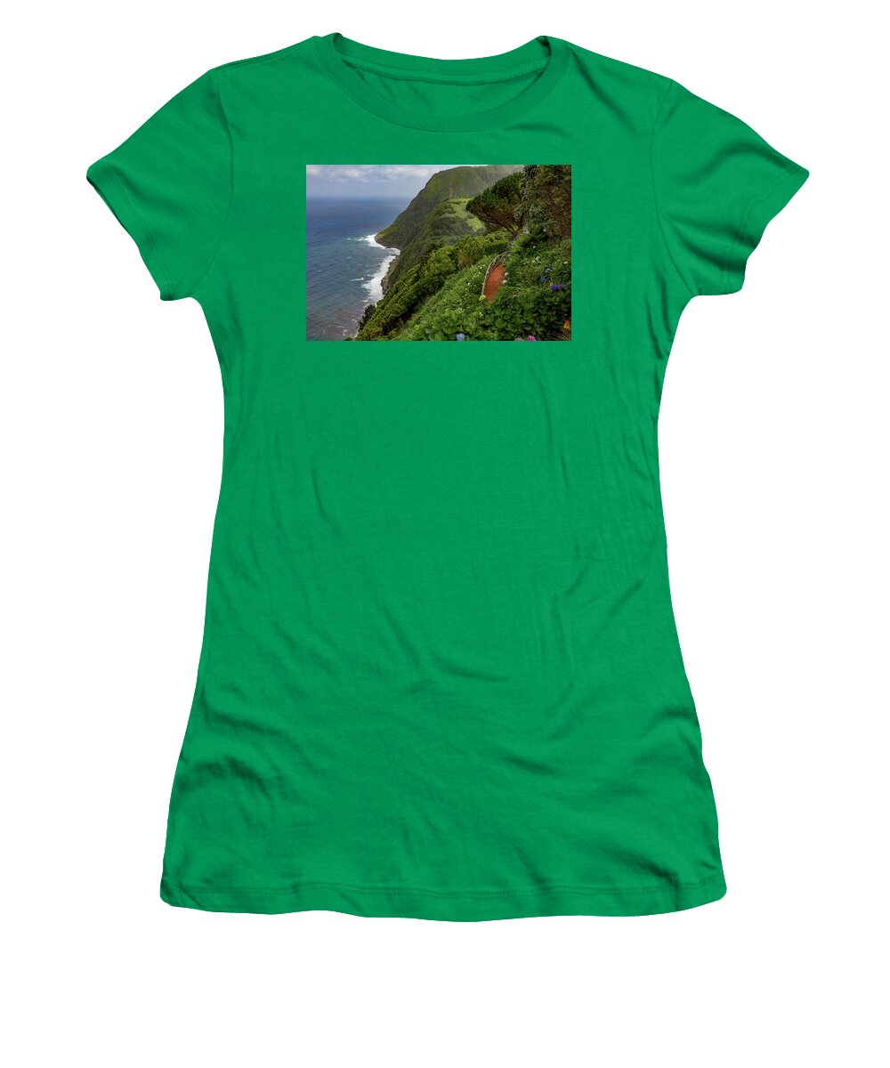Nordeste Women's T-Shirt featuring the photograph View from Nordeste #1 by Denise Kopko