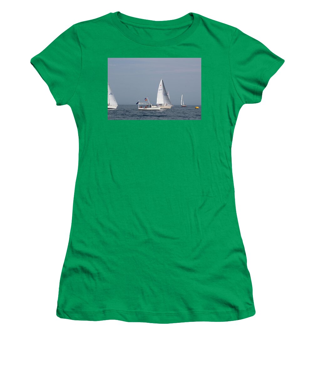  Women's T-Shirt featuring the photograph The race #145 by Jean Wolfrum
