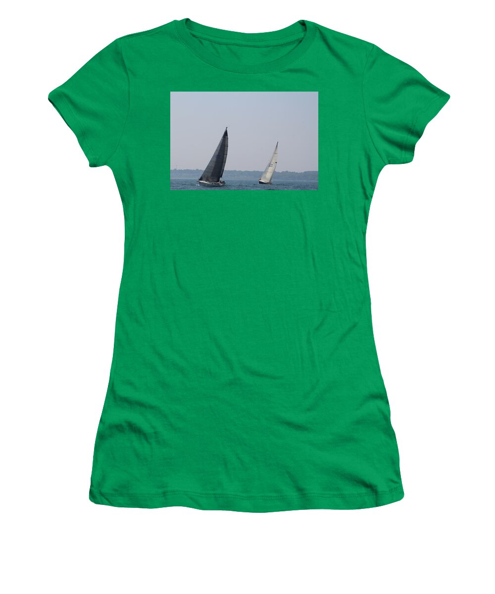  Women's T-Shirt featuring the photograph The race #158 by Jean Wolfrum