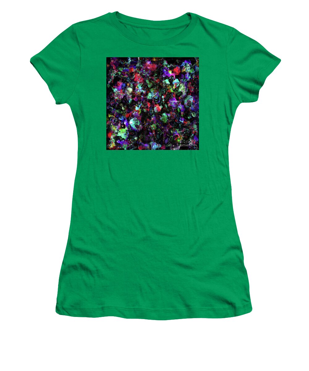 Abstract Women's T-Shirt featuring the digital art Abstract Chaos #2 by Phil Perkins