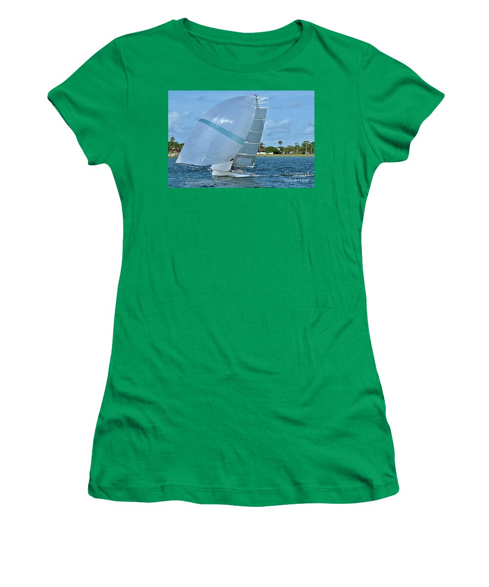 Csne5 Women's T-Shirt featuring the photograph High School Sailing Championships. #3 by Geoff Childs