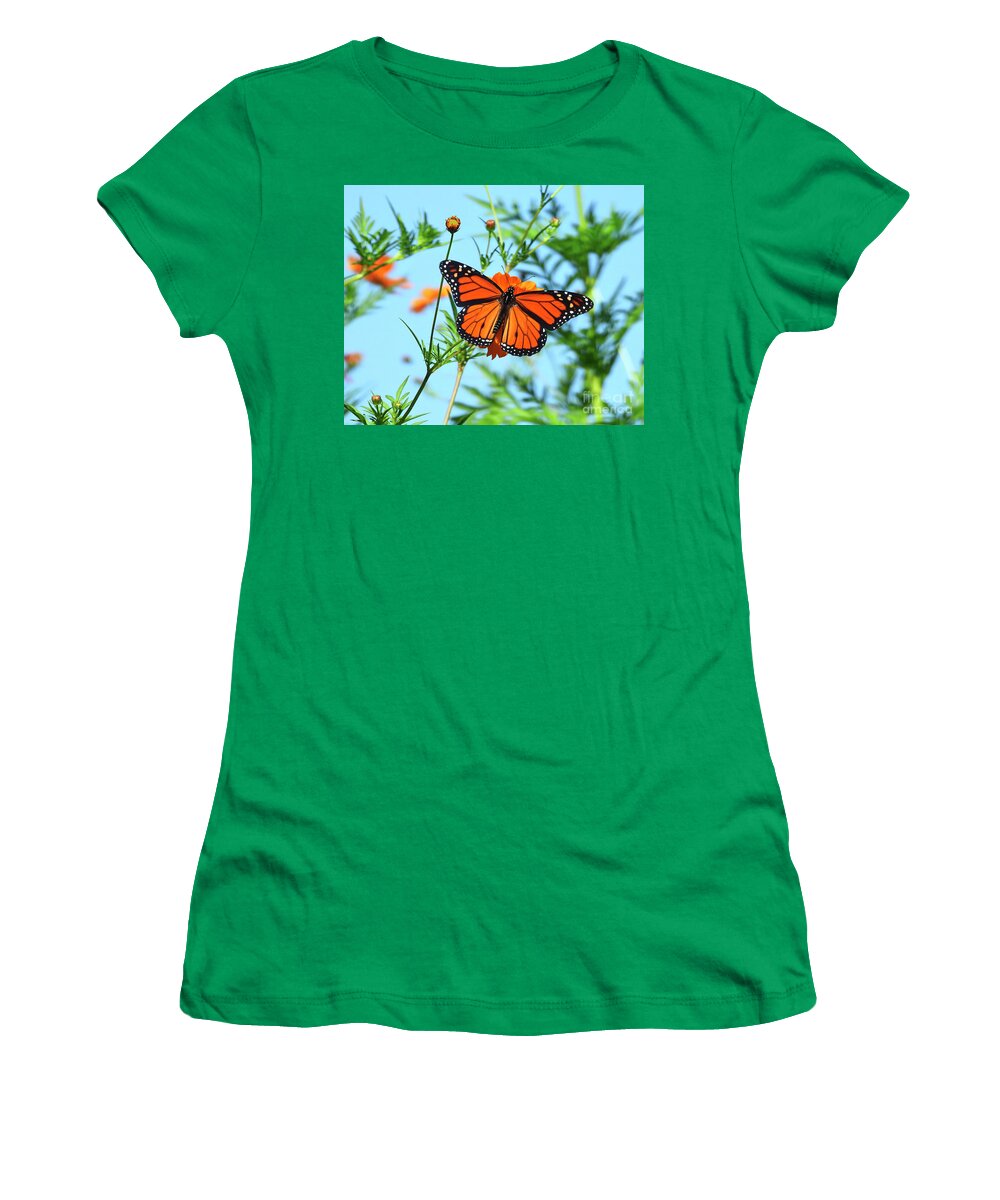 Monarch Women's T-Shirt featuring the photograph A Monarch Butterfly by Scott Cameron