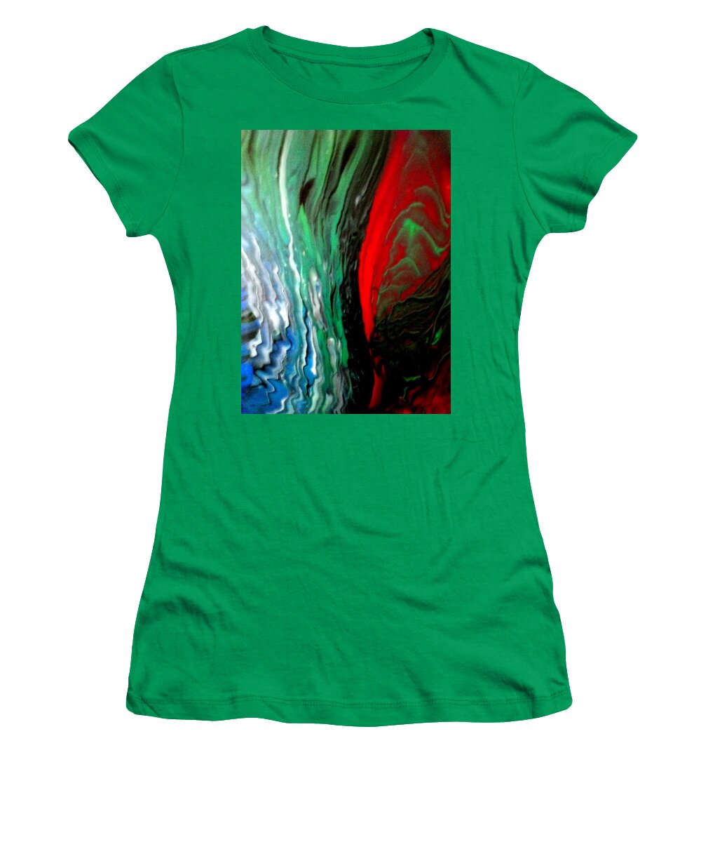 Space Women's T-Shirt featuring the painting Alien Home by Anna Adams