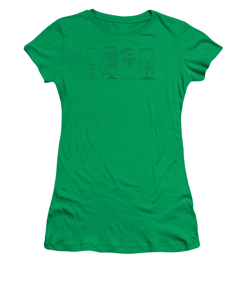 Pandemic Women's T-Shirt featuring the drawing OFishy PANDEMIC guidelines 4 by Paul Davenport