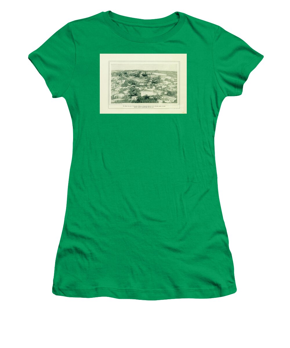 Allies Women's T-Shirt featuring the photograph Black Sea Port of Trebizond k4 by Historic Illustrations
