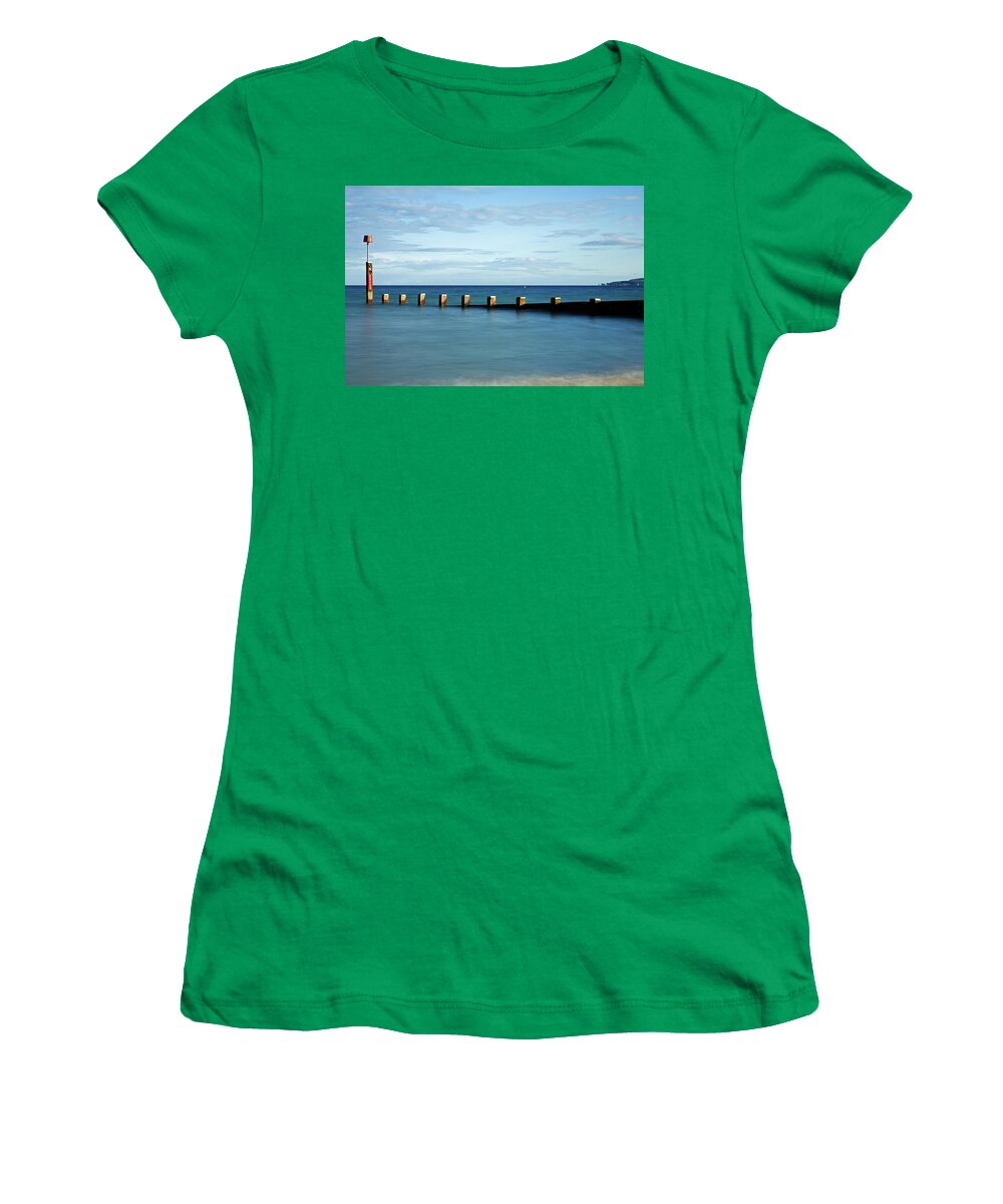 Bournemouth Women's T-Shirt featuring the photograph Bournemouth groyne by Ian Middleton