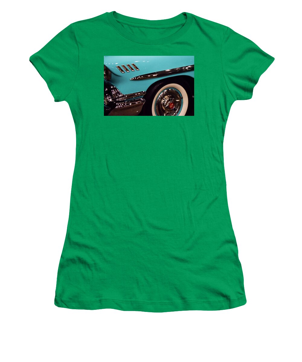 Automobile Women's T-Shirt featuring the photograph Bow Tie Blues by Bonny Puckett