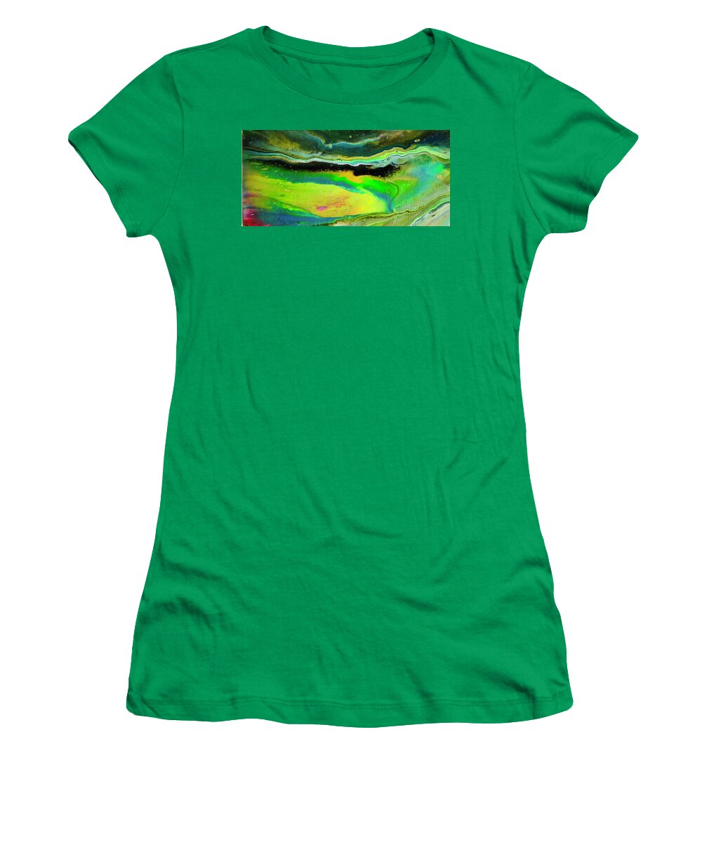 Pour Art Women's T-Shirt featuring the mixed media Depth finder by Cynthia King