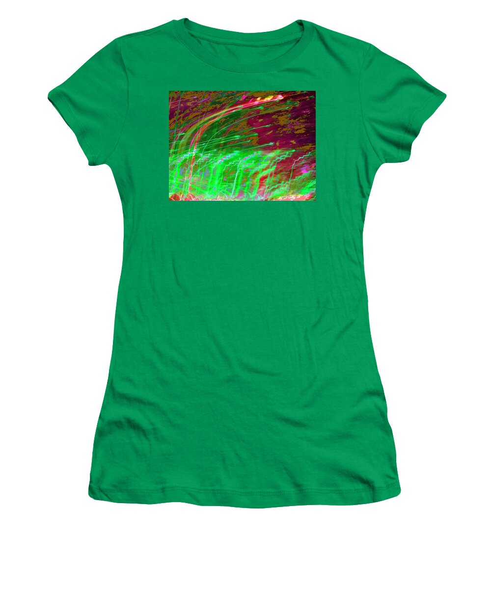 Abstract Women's T-Shirt featuring the digital art Extraterrestrial Weather by T Oliver
