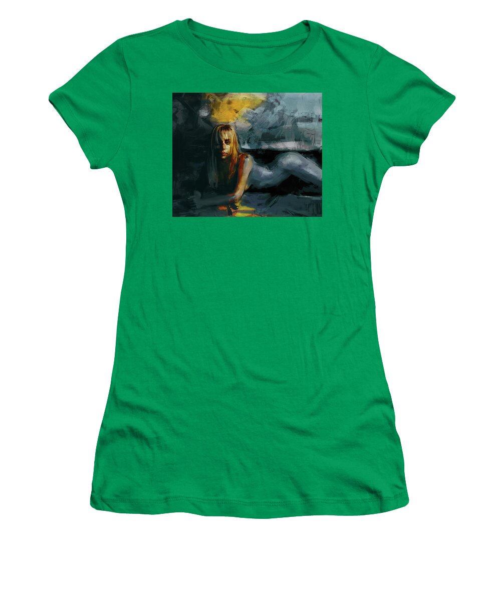  Women's T-Shirt featuring the painting Gaga by Mahnoor Shah