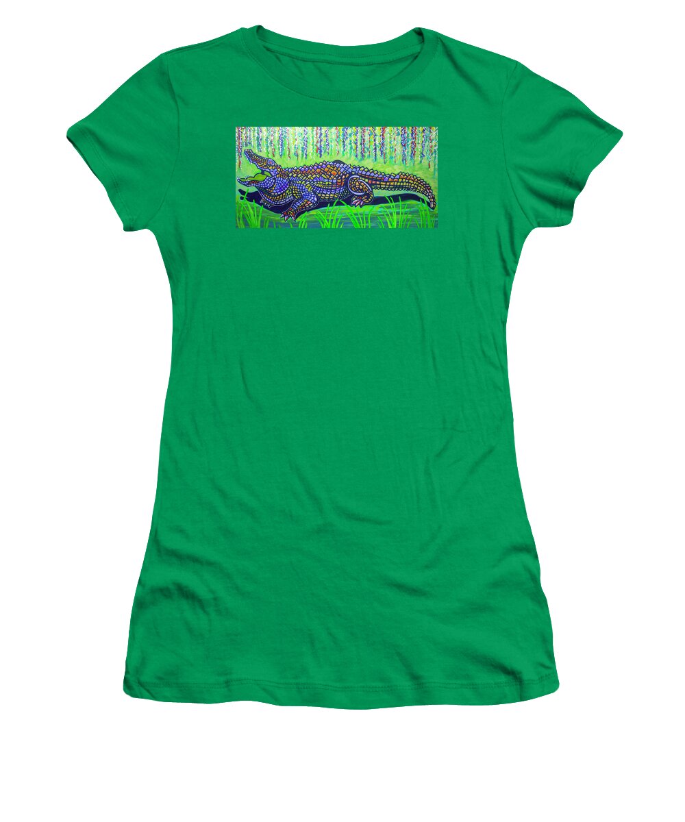 Mardiclaw Women's T-Shirt featuring the painting Gator by Mardi Claw