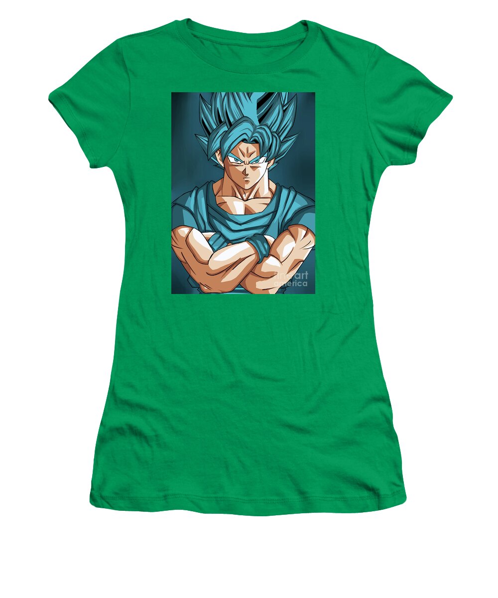 Goku super Saiyan blue Women's T-Shirt by Amar Maruf - Pixels