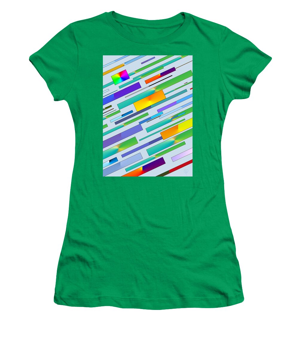 Digital Image Women's T-Shirt featuring the digital art Gradienta by George Pennington
