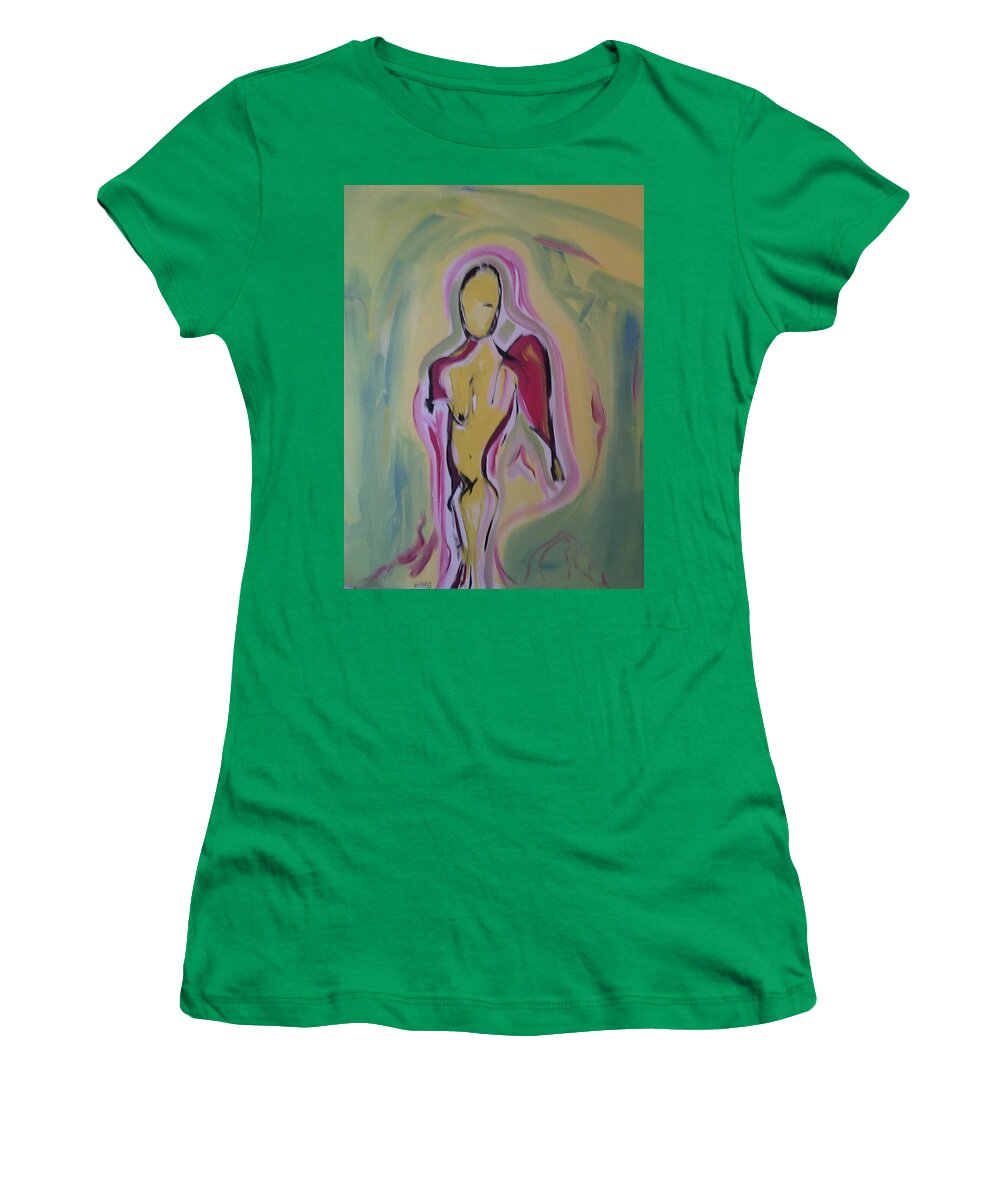 Angel Women's T-Shirt featuring the painting Homage to Dionysus, IV by Peter Bethanis