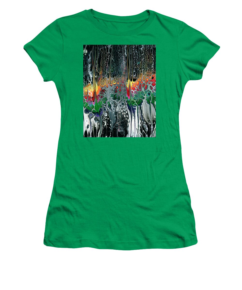 Landscape Women's T-Shirt featuring the painting Kilauea 2 by KC Pollak