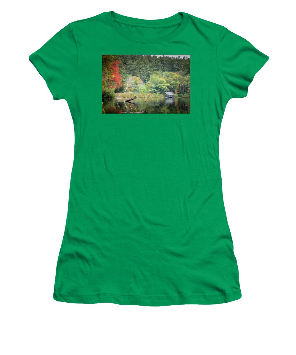 Chocorua Nh Women's T-Shirt featuring the photograph Litttle Pond off Lake Chocorua by Jeff Folger