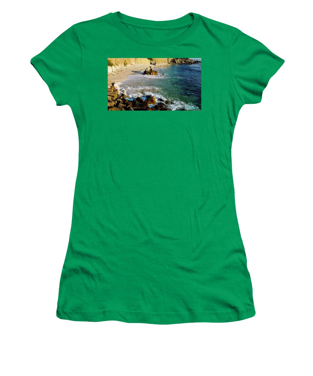 Lover's Point Women's T-Shirt featuring the photograph Lover's Point Beach by Dr Janine Williams