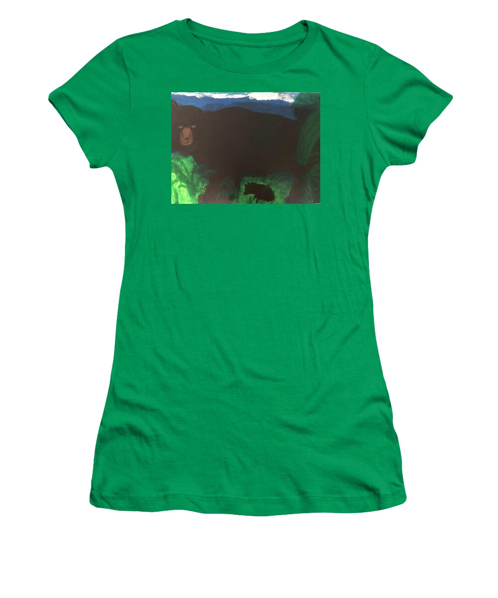  Women's T-Shirt featuring the digital art Mama Bear by Robert Lennon