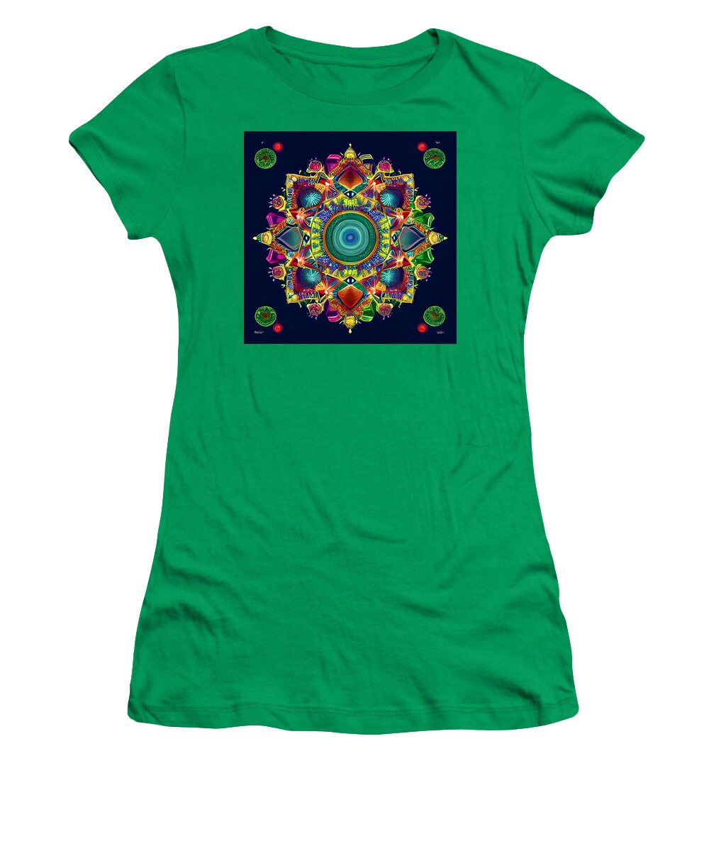 Digital Women's T-Shirt featuring the digital art Mandala II by Beverly Read