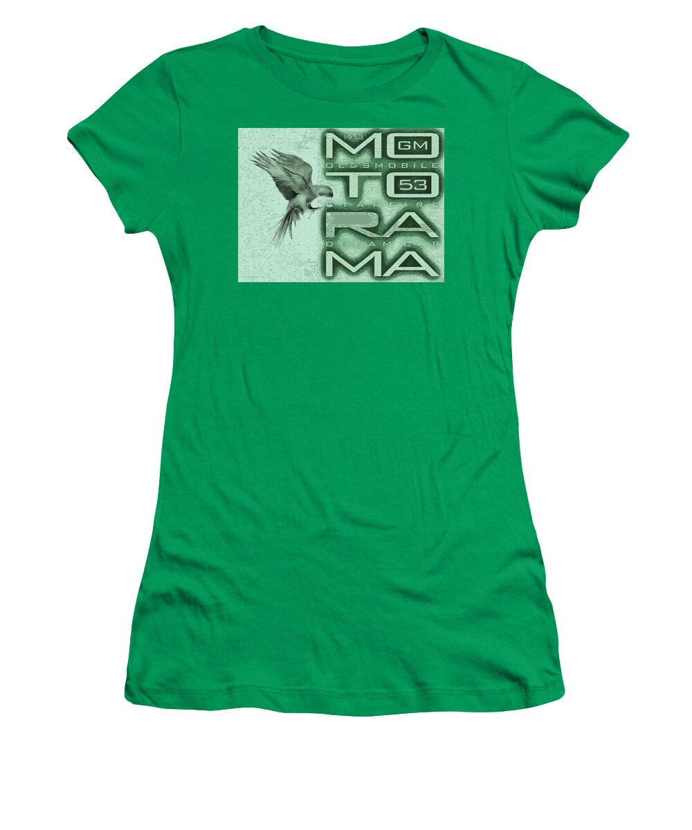 Motorama Women's T-Shirt featuring the digital art Motorama / 53 Oldsmobile Starfire by David Squibb