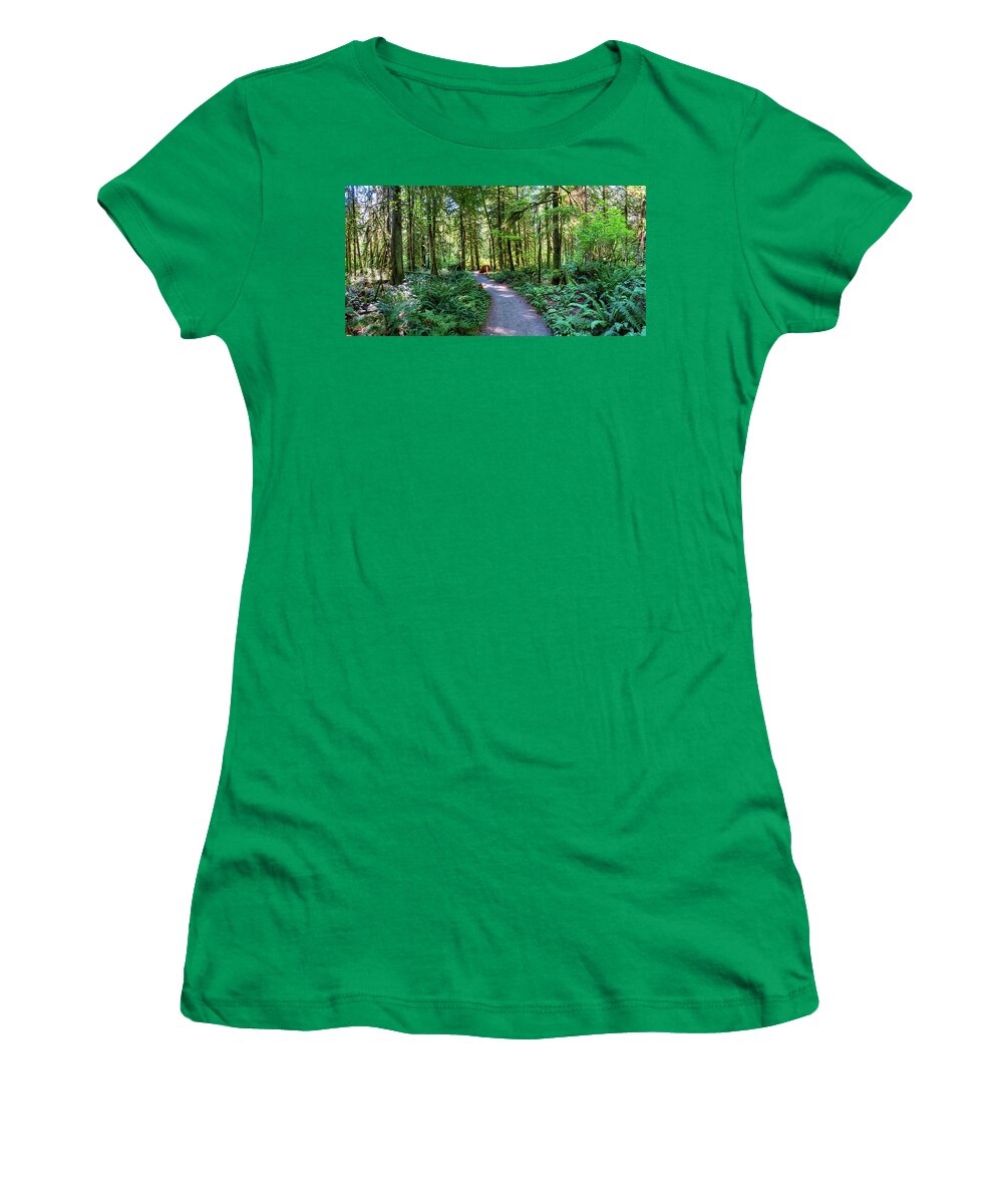 Trees And Forests Women's T-Shirt featuring the photograph North Loop Trail by Larey McDaniel