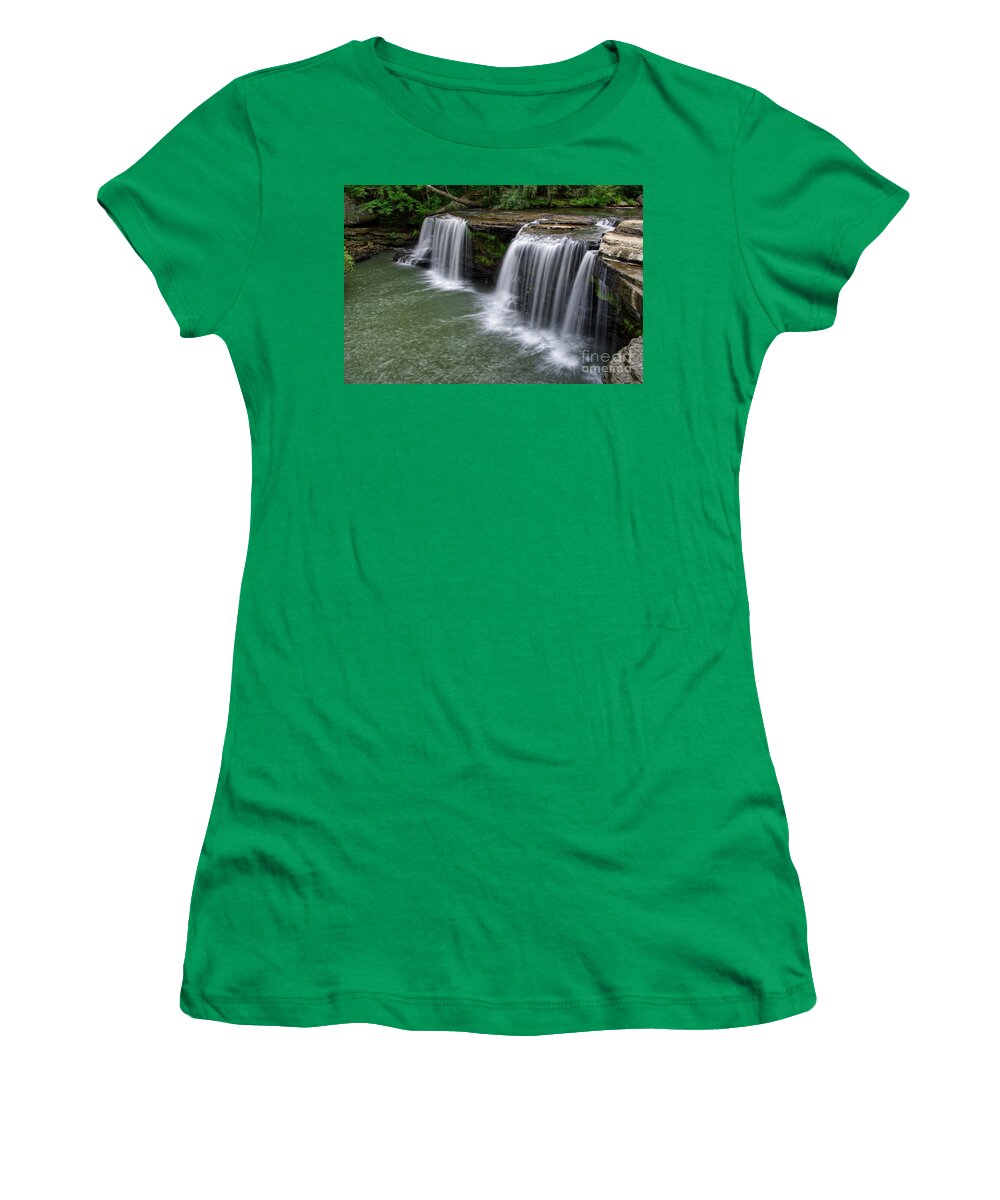 Waterfall Women's T-Shirt featuring the photograph Potter's Falls 9 by Phil Perkins