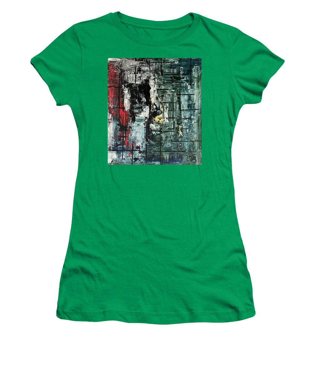 Rendezvous Women's T-Shirt featuring the painting Rendezvous by Joanne Stowell