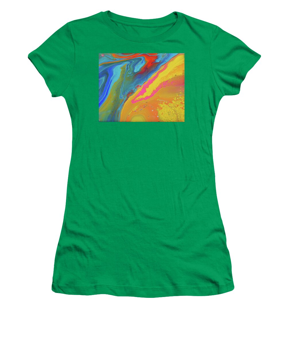 Abstract Art Women's T-Shirt featuring the painting Riley's Separation by Gena Herro