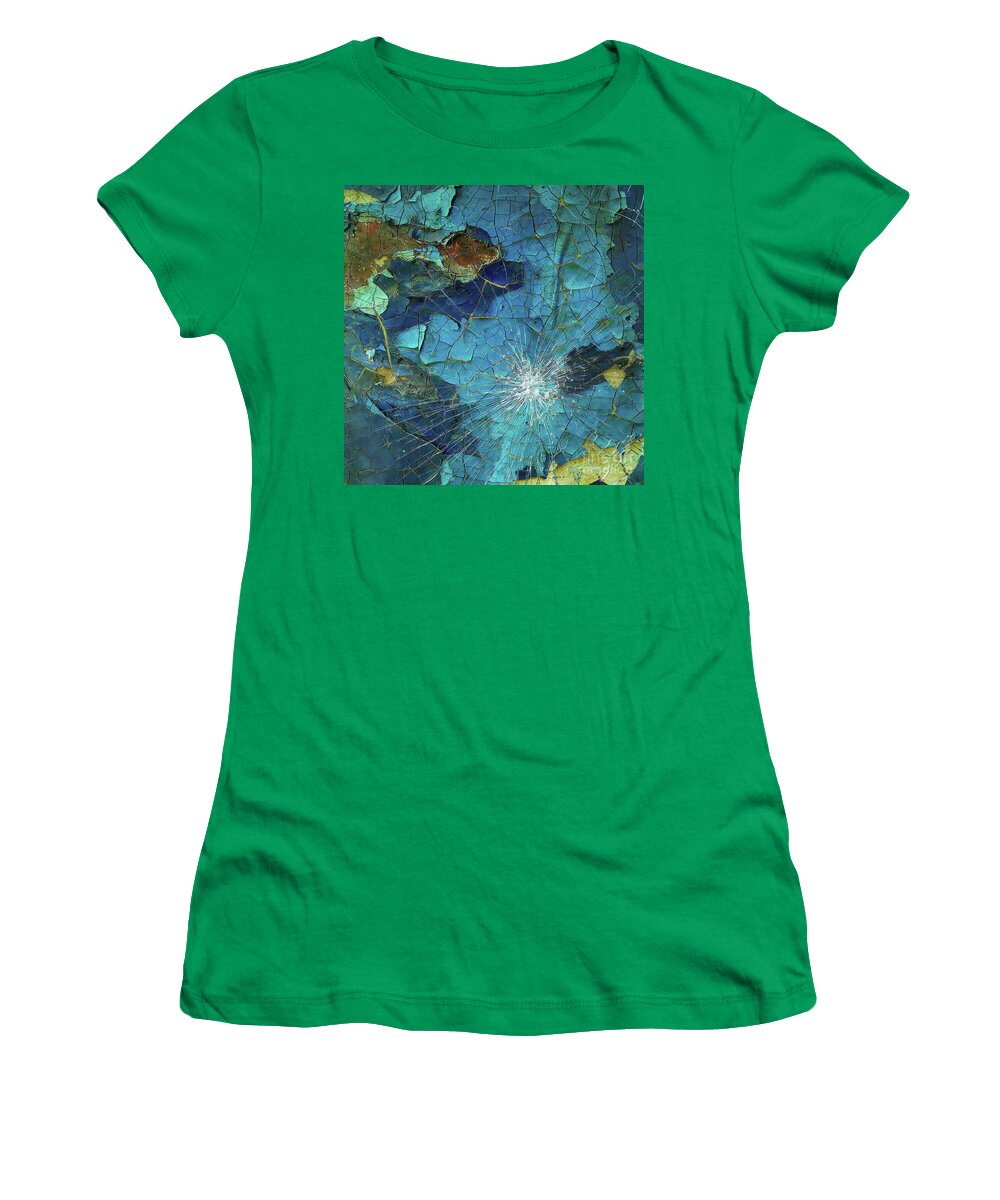 Digital Women's T-Shirt featuring the digital art Shattered Glass by Diana Mary Sharpton