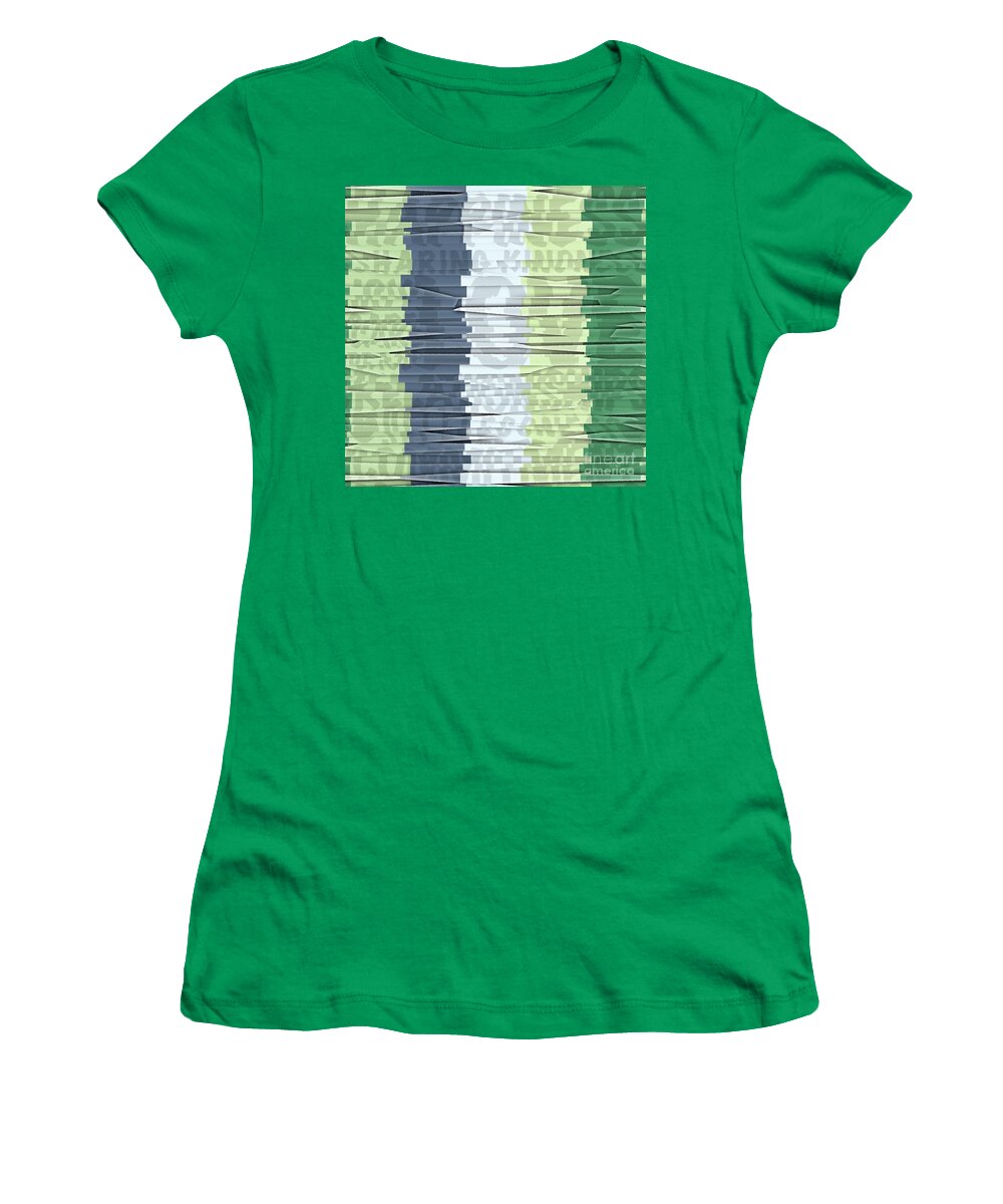 Graphic Design Women's T-Shirt featuring the digital art Shredded Stripes by Phil Perkins