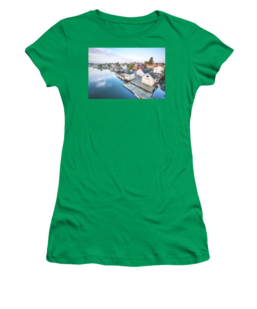 South End Docks Women's T-Shirt featuring the photograph South End Docks by Eric Gendron